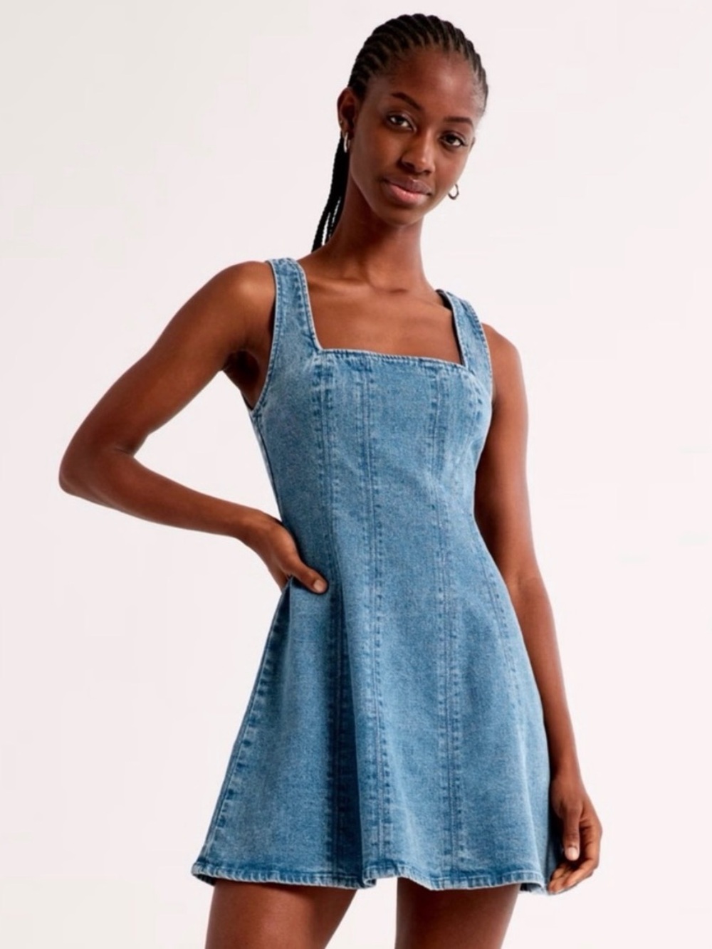 Abercrombie & Fitch Light Blue Denim Mini Dress